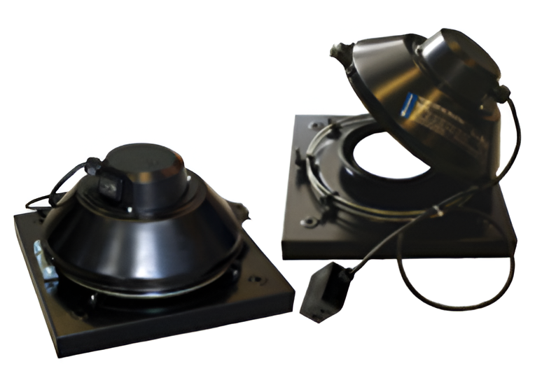 Systemair TFSK 200 EC Sileo Black Roof Fan, Single Phase Centrifugal Ventilation Fan, 778 m³/h Airflow, Energy Efficient EC Motor, Speed Controllable Extract Fan
