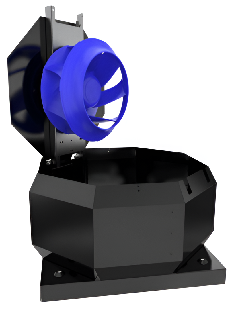 TOV 355-4 Sileo | Single Phase Centrifugal Roof Fan | Vertical Exhaust | Speed-Controlled, Maintenance-Free | 2,779 m³/h