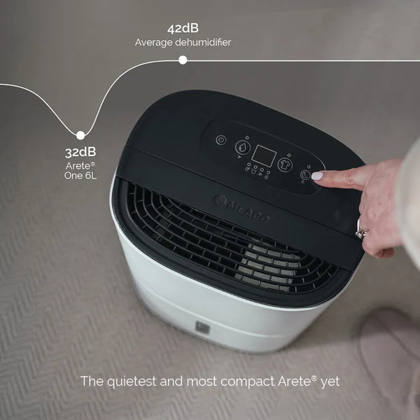 Arete® One 6L Compact 2-in-1 Dehumidifier & Air Purifier with H13 HEPA Filter, Smart Laundry Mode, Quiet Operation & 5-Year Warranty