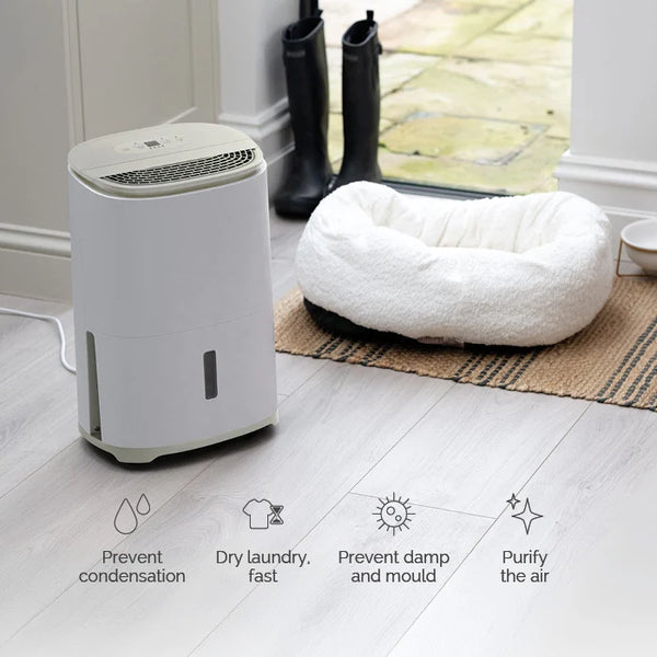 Arete® One 6L Compact 2-in-1 Dehumidifier & Air Purifier with H13 HEPA Filter, Smart Laundry Mode, Quiet Operation & 5-Year Warranty