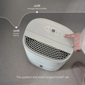Arete® One 6L Compact 2-in-1 Dehumidifier & Air Purifier with H13 HEPA Filter, Smart Laundry Mode, Quiet Operation & 5-Year Warranty