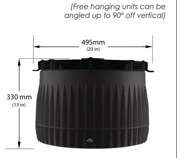 Puravent Airius G400-PS4 Sapphire Destratification Fan, 4,064m³/h, 230V, Up to 20m Ceiling Height