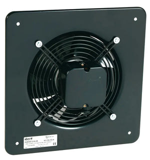 AW 300E2 Axial Fan – Galvanised Steel Plate Fan, Sickle-Bladed Impeller, Full-Speed Controllable, Single & Three-Phase, Black