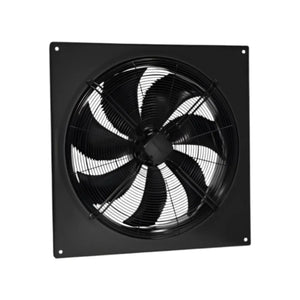 AW 450DV Sileo Axial Fan – High-Performance Wall-Mount Plate Fan, Galvanized Steel, Die-Cast Aluminum Blades, Black, External Rotor Motor, Thermal Protection