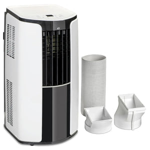BLU-12HP Medium Portable Air Conditioner – 12,000 BTU Cooling & Heating, A+ Energy Efficient, Low Noise, Self-Evaporating, Remote Controlled, with 1.8m Hose and Window Kit – White