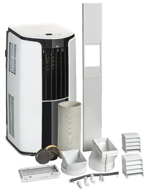 BLU-12HP Medium Portable Air Conditioner – 12,000 BTU Cooling & Heating, A+ Energy Efficient, Low Noise, Self-Evaporating, Remote Controlled, with 1.8m Hose and Window Kit – White