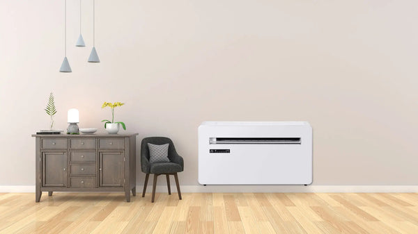 BLU MB12 12000BTU Wall Mounted Monoblock Air Conditioner with Heat Pump – R290 Eco-Friendly Refrigerant, WiFi & Remote Control, DC Inverter, Cooling & Heating for Spaces up to 30m² – White
