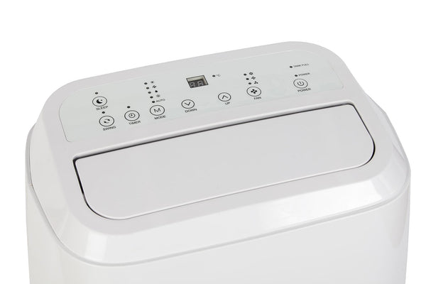 Brolin BR12P Mk2 12,500 BTU Portable Air Conditioner – Medium Room Mobile AC with Cooling, Heating, Dehumidifier & Spot Cooling, Remote Control, LED Display, Compact & Quiet Design – White