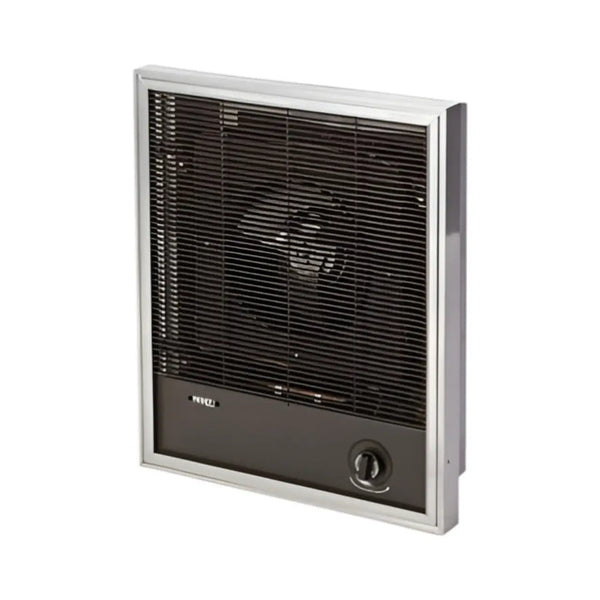 CIH CHDA-4000 4kW Recessed Wall Mounted Fan Heater – 230V, Integral Thermostat, Commercial Entrance & Lobby Heating, Dark Brown Anodised Frame