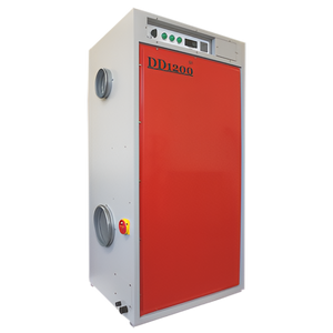 DD1200 Commercial Desiccant Dehumidifier – High Capacity, Upright, Compact Industrial Air Dryer for Humidity Control, Mold Prevention & Deep Drying – 1400 m³/h Airflow, PTC Heater, Variable EC Fans