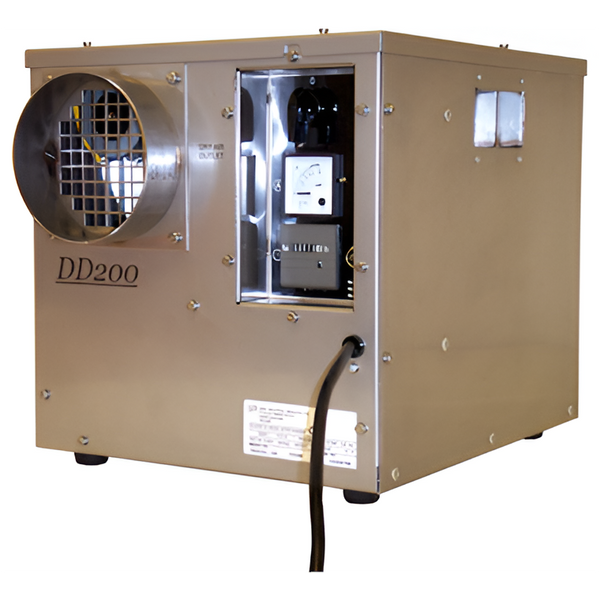 EIPL DD200 Portable Desiccant Dehumidifier – Compact Industrial-Grade Low-Humidity Air Dryer with PTC Heater, Stainless Steel, 180m³/h Airflow, Lightweight & Rugged