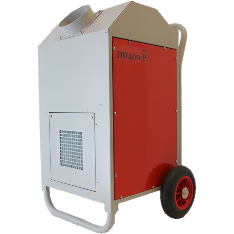 DD400P Portable Desiccant Dehumidifier – 230V Industrial Dryer, Stainless Steel, 370m³/h Airflow, Low Humidity, Compact & Rugged Design for Manufacturing, Storage & Industrial Use