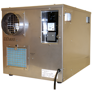 Portable Desiccant Dehumidifier DD400 – 2.5kW Industrial Dryer, Silica Gel Rotor, Stainless Steel Construction, Low Dew Point & Sub-Zero Performance