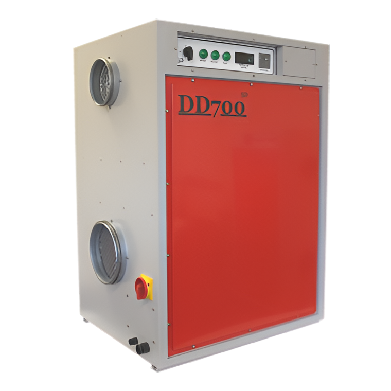 DD700 7.0 kW Portable Desiccant Dehumidifier – Industrial Silica Gel Dryer, 415V, Compact Upright Design, High Efficiency, Deep Drying & High Extraction