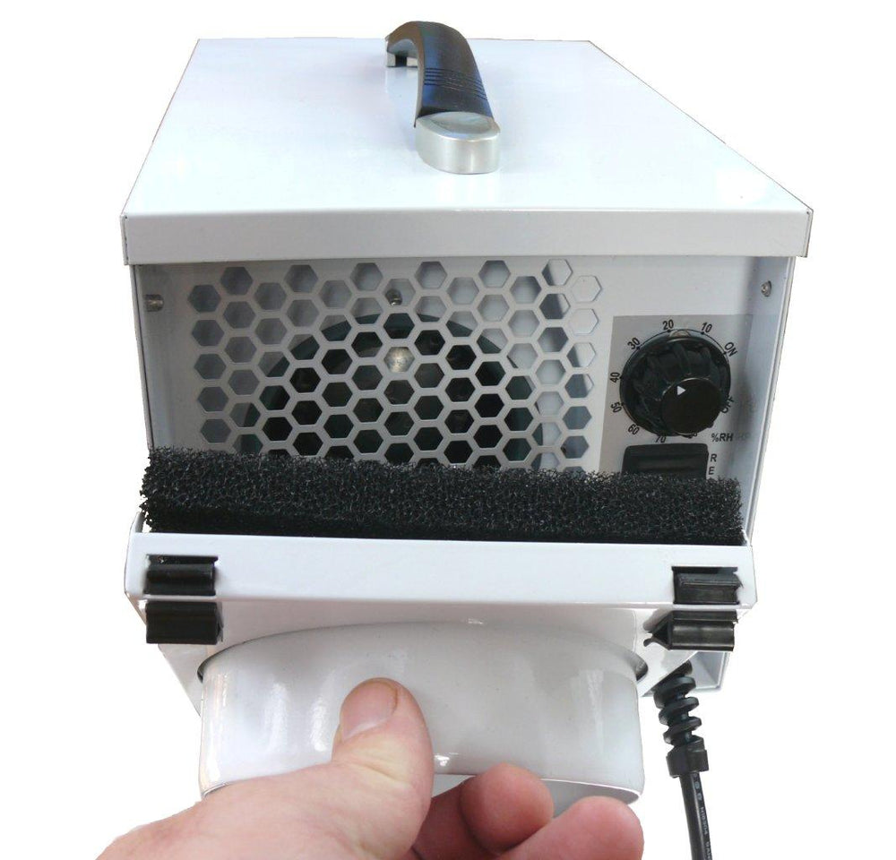 EcorPro DH811 110V Portable Desiccant Dehumidifier – Compact 8L Moisture Extractor with 3-Port Airflow, Dust Filter & Humidistat Connection, White