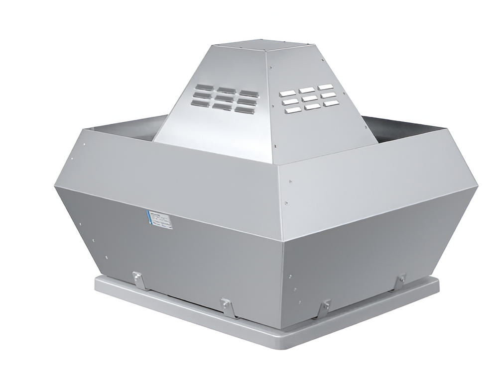 Systemair DVN 450D4 IE3 Centrifugal Roof Fan – Direct Driven, 120°C Continuous, Vertical Discharge, 6,080m³/h, Seawater-Resistant Aluminum, Powder-Coated Steel Frame