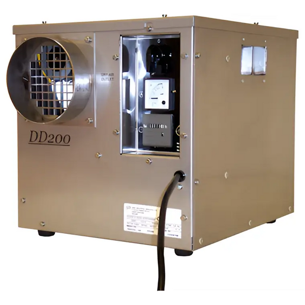 EIPL DD200 Portable Desiccant Dehumidifier – Compact Industrial-Grade Low-Humidity Air Dryer with PTC Heater, Stainless Steel, 180m³/h Airflow, Lightweight & Rugged