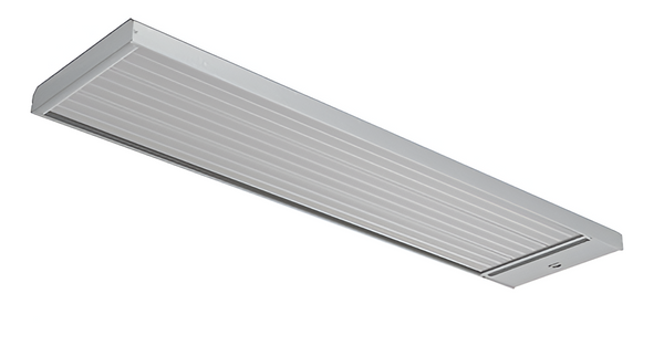 Systemair EZ345 Triple Panel Industrial Radiant Heater – 4.5kW High-Mounted Electric Heater for Warehouses & Workshops, Grey Alu-Zinc Steel, 400V 3Ph+N