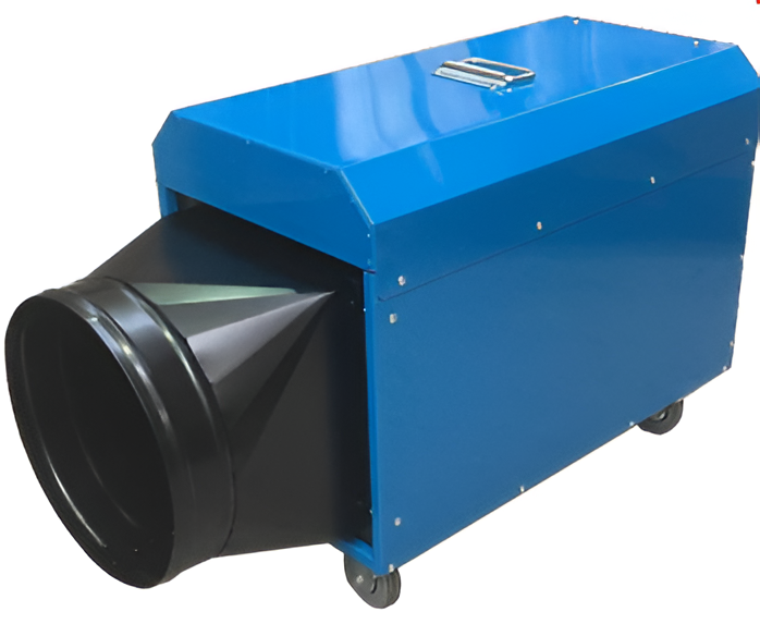 Industrial Electric Fan Heater – Fire-Flo FFHT32, 18kW Duct Connectable Heater with 960m³/hr Airflow, 32A 3-Phase, Portable with Remote Thermostat, Safety Features & Castors