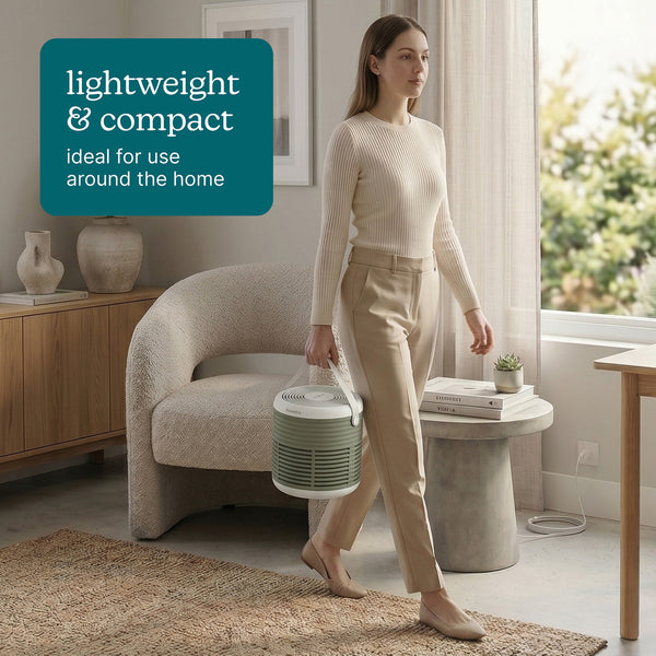 WhisperPure Comfort True HEPA Air Purifier with Activated Carbon Filter, Quiet 3-Speed Operation, Essential Oil Tray, 42m² Coverage