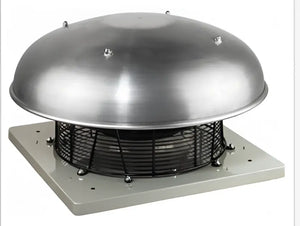 High-Performance Centrifugal Roof Fan DHS 450E6 Sileo – Horizontal Discharge, 3,920m³/h, Silver