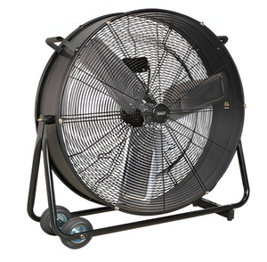 Sealey HVD30 30" Industrial Drum Fan, High Velocity Portable Floor Fan, 2 Speed Heavy Duty Steel Cooling Fan, 230V Commercial Warehouse Workshop Fan