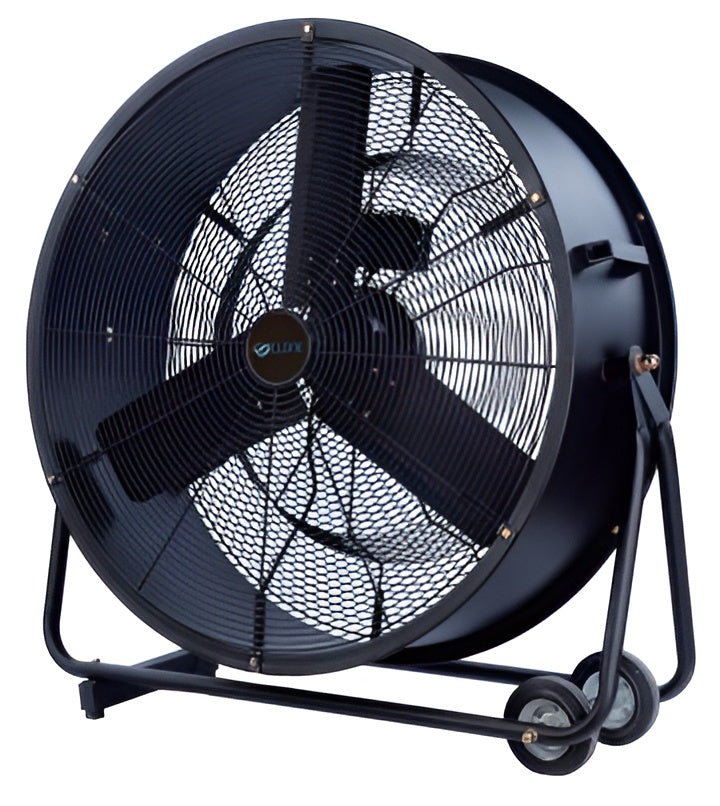 GIS Cyclone HVF75N 30" Industrial Drum Fan 230V – High Velocity Portable Cooling Fan with 3 Speed Settings, Adjustable Tilt, Heavy-Duty Steel Construction, Large Wheels for Warehouses, Gyms & Workshops