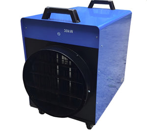 Broughton IFH30 Industrial Electric Fan Heater – 30kW 3-Phase Portable Space Heater with Axial Fan, Adjustable Thermostat, 4080m³/hr Airflow, Rugged Steel Enamel Casing for Commercial & Industrial Use