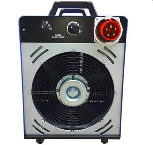 Broughton IFH30 Industrial Electric Fan Heater – 30kW 3-Phase Portable Space Heater with Axial Fan, Adjustable Thermostat, 4080m³/hr Airflow, Rugged Steel Enamel Casing for Commercial & Industrial Use