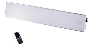 Infraglas IHGW22SR Infrared Outdoor Heater – Halogen Radiant Heater with Tinted Ceramic Glass, Remote Controlled, IP65, Wall & Ceiling Mount, 2200W
