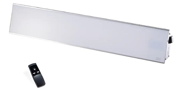 Infraglas IHGW22SR Infrared Outdoor Heater – Halogen Radiant Heater with Tinted Ceramic Glass, Remote Controlled, IP65, Wall & Ceiling Mount, 2200W