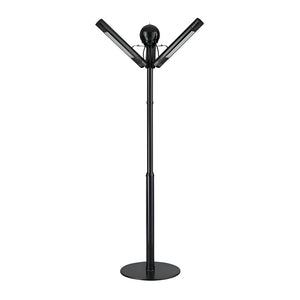 Portable Radiant Electric Heater – 4kW Infrared Halogen Heater, Black, Freestanding Outdoor Heater for Terraces, Bars & Restaurants – IHPA40B