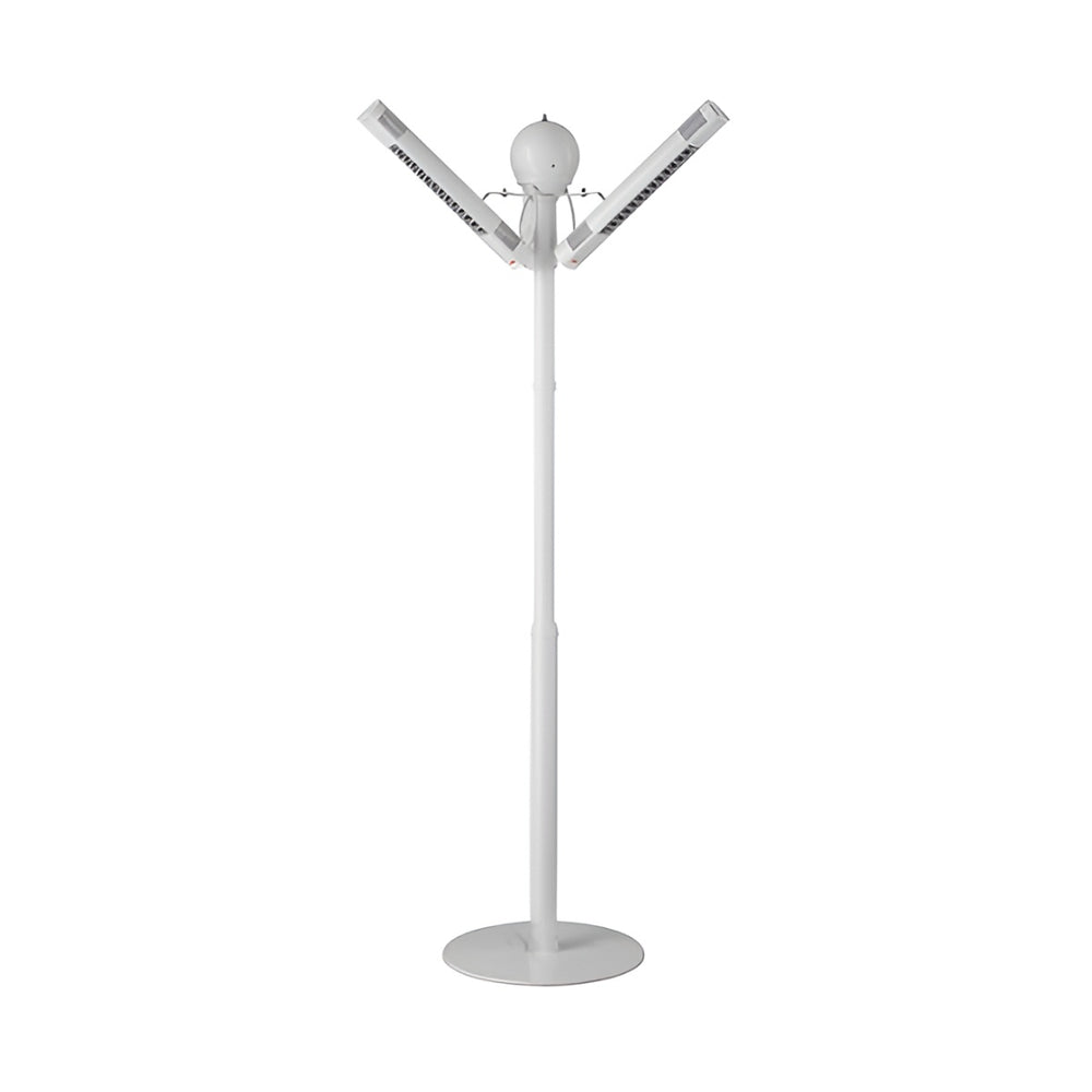 Portable Freestanding Infrared Radiant Heater – 3kW, 400V, White, 2 Halogen Elements, IP67, 1100 x 2500 mm – IHPA30W