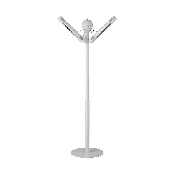 Portable Electric Radiant Heater IHPA40W – 2 x 2000W Halogen Elements, Freestanding Outdoor Heater, White, 400V, 45kg