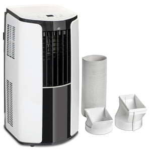 BLU-12HP Medium Portable Air Conditioner – 12,000 BTU Cooling & Heating, A+ Energy Efficient, Low Noise, Self-Evaporating, Remote Controlled, with 1.8m Hose and Window Kit – White