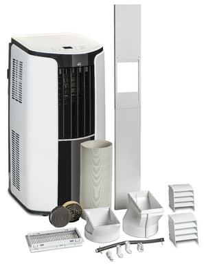 BLU-12HP Medium Portable Air Conditioner – 12,000 BTU Cooling & Heating, A+ Energy Efficient, Low Noise, Self-Evaporating, Remote Controlled, with 1.8m Hose and Window Kit – White