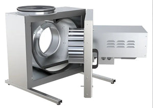 KBT 225E4 Centrifugal Thermo Box Fan– 120°C Continuous, Insulated, 2,550m³/h, 230V, Compact Industrial Box Fan