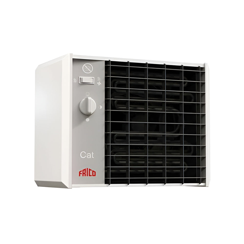 CAT C5N Wall Mounted Fan Heater – Compact Electric Heater for Small Spaces, 3 kW, IP44, White Enamelled Steel