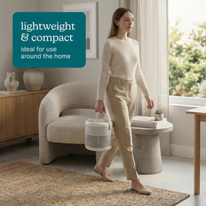 WhisperPure Comfort True HEPA Air Purifier with Activated Carbon Filter, Quiet 3-Speed Operation, Essential Oil Tray, 42m² Coverage