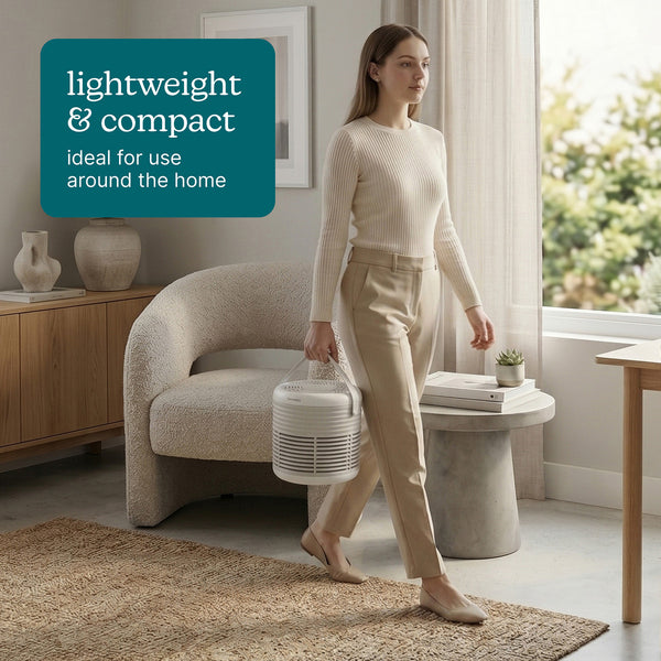 WhisperPure Comfort True HEPA Air Purifier with Activated Carbon Filter, Quiet 3-Speed Operation, Essential Oil Tray, 42m² Coverage
