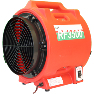 RF3500 Portable Axial Ventilation Fan 230V – 3500 m³/h Heavy Duty Power Ventilator with Ducting Capability, Industrial Air Mover for Cooling, Extraction & Ventilation