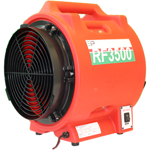 RF3500 Portable Axial Ventilation Fan 230V – 3500 m³/h Heavy Duty Power Ventilator with Ducting Capability, Industrial Air Mover for Cooling, Extraction & Ventilation