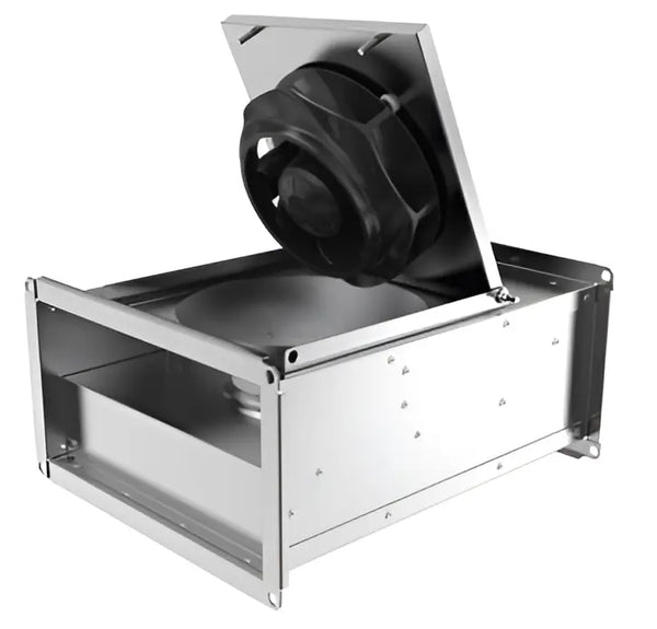 RS 40-20 L Sileo Box Duct Fan – High Efficiency Rectangular Ventilation Fan, Backward-Curved Impeller, Quiet Operation, Max Airflow 1,267 m³/h