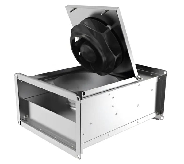 RS 50-25 EC Sileo Rectangular Duct Fan (500x250mm)– High-Efficiency EC Motor, 2,500m³/h, 230V, 400W, Thermally & Acoustically Insulated, Galvanized Steel Casing