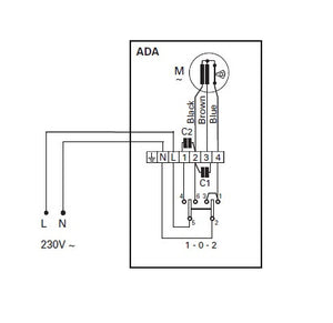 ADA120H Unheated Air Curtain, 1200mm Length, 2.5m Install Height, 230V, White