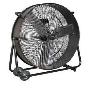 Sealey HVD30 30" Industrial Drum Fan, High Velocity Portable Floor Fan, 2 Speed Heavy Duty Steel Cooling Fan, 230V Commercial Warehouse Workshop Fan