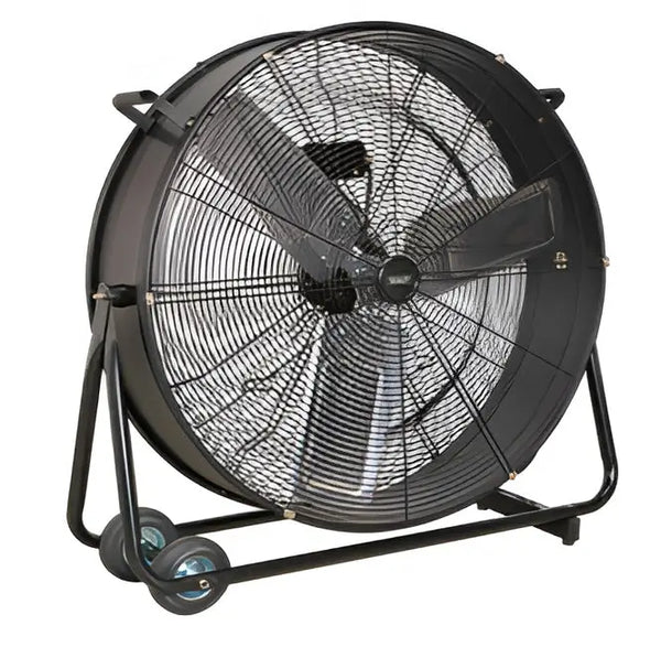 Sealey HVD30 30" Industrial Drum Fan, High Velocity Portable Floor Fan, 2 Speed Heavy Duty Steel Cooling Fan, 230V Commercial Warehouse Workshop Fan