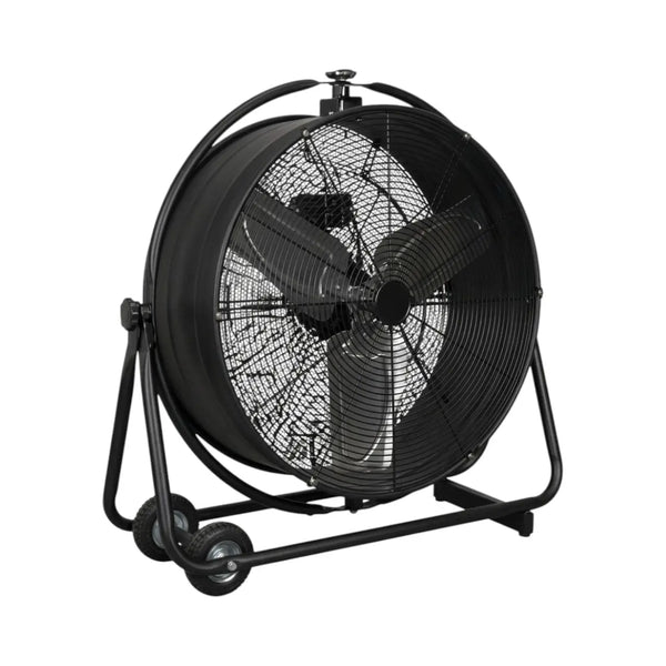Sealey HVF24S 24" Industrial Drum Fan, High Velocity 2-Speed Cooling Fan with 360° Tilt Head, Heavy-Duty Steel Construction, 230V Workshop & Warehouse Air Circulation Fan