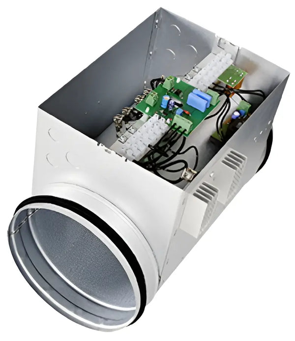 Systemair CBM 400-9,0 Round Duct Heater – 9kW, 400V/3-Phase, 400mm, Standard Range, Minimum 700m³/h, Aluzinc-Coated Steel, Integrated Electronic Temperature Control