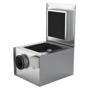 Systemair KVK 160 L Acoustic Slim Box Duct Fan 460m³/h – Low Noise Circular Inline Ventilation Fan
